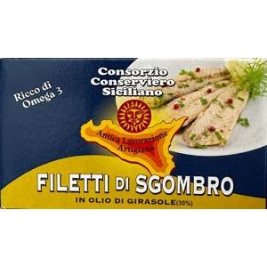 Consorzio Conserviero Siciliano Makrelenfilets in Kernöl - Dose 125g Consorzio Conserviero SIciliano