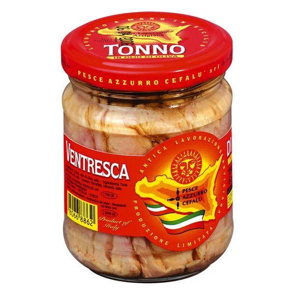 2. Ventresca di tonno  in olio d'oliva - Vaso 190gr Pesce Azzurro 